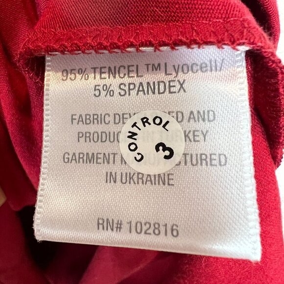 Garnet Hill Red Midi Dress Pockets Medium - Picture 9 of 11